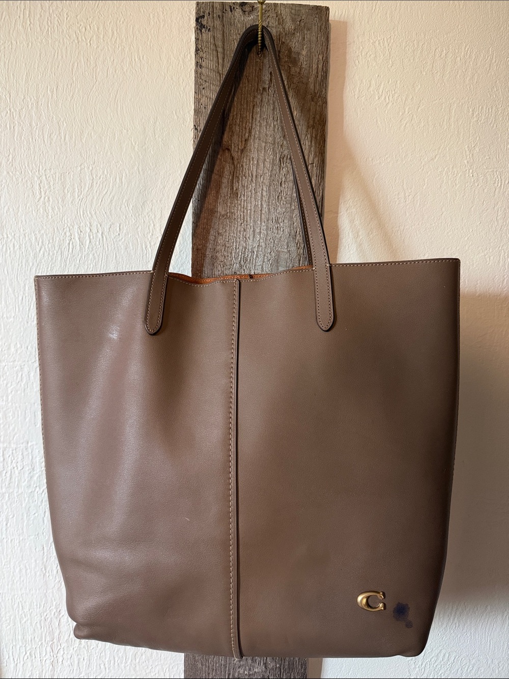 Coach Brown Leather Large Tote Work